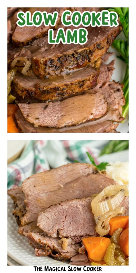 Lamb Leg Slow Cooker, Slow Cooker Leg Of Lamb Recipe, Slow Cooker Lamb Roast, Slow Cooker Leg Of Lamb, Boneless Lamb Roast, Lamb Leg Roast Recipes, Lamb Slow Cooker Recipes, Crockpot Lamb, Lamb Loin Chop Recipes