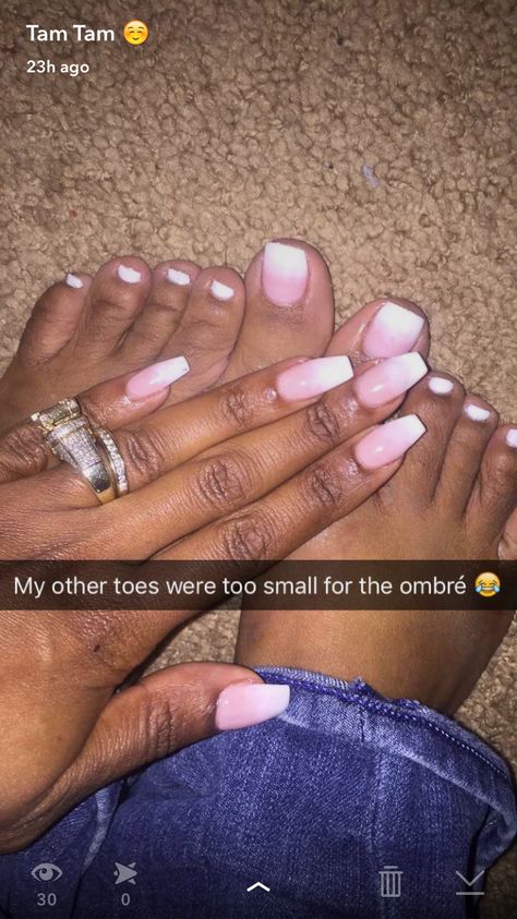 Ombre Toes Pedicure, Ombré Toe Nails, Ombre Toenails, Ombre Toe Nails, Ombre Toes, Nails And Toes, Short Pink Nails, French Toes, Acrylic Nails Nude