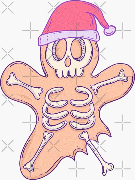 Gingerbread Man Drawing, Xmas Windows, Sims Funny, Skeleton Sticker, Journal Gift, Christmas Gingerbread, Anime Music, Skull Art, Mask For Kids