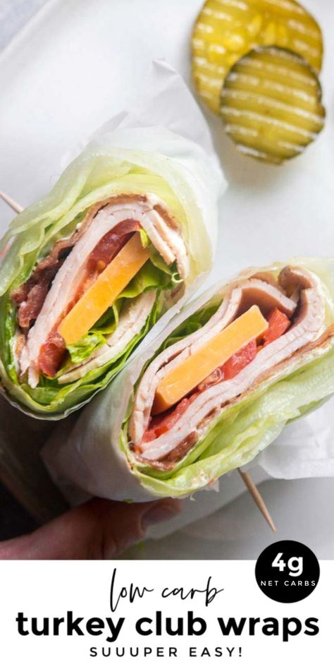 *NEW* These turkey club wraps are (seriously!) as EASY as they are delicious! Plus! They give you that hand held feel that's often lost with low carb food, yay! #turkeyclubwraps #ketowraps #lowcarbwraps #keto #lowcarb Turkey Club, Low Carb Wraps, Egg Diet Plan, Pine Kitchen, Boiled Egg Diet Plan, No Carb Recipes, Starting Keto, Boiled Egg Diet, Recetas Keto