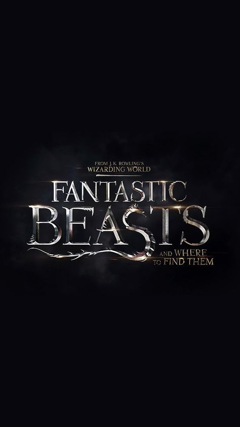 Get Wallpaper: http://bit.ly/2gRemzp au97-title-dark-fantastic-beasts-and-where-to-find-them-film-illustration-art via http://iPhone6papers.com - Wallpapers for iPhone6 & plus Fantastic Beasts Wallpaper, Best Iphone Backgrounds, Beast Logo, Fantastic Beasts 2, Cool Backgrounds For Iphone, Cute Harry Potter, Beast Wallpaper, Fantastic Beast, Entertainment Logo