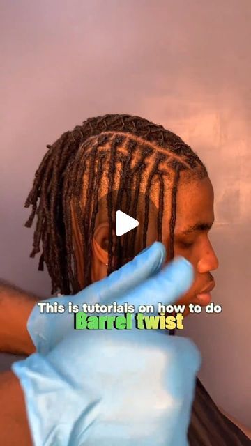 Mens Dreadlock Styles Barrel Twist, Men Loc Hairstyles Dreads, Barrel Twist Space Buns Locs, Boys Loc Styles With Fade, Mohawk Locs Men, Beginner Locs Men, How To Twist Dreadlocks, How To Twist Locs, High Top Barrel Twists