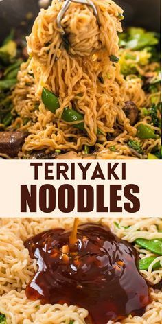 Ramen And Broccoli Recipes, Ramen With Broccoli, Snap Peas And Broccoli Recipe, Teriyaki Pasta Recipes, Recipes With Sugar Snap Peas, Recipes With Snap Peas, One Pot Teriyaki Noodles, Snap Peas Recipe Stir Fry, Noodles And Broccoli Recipes