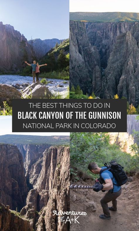 Things to do in Black Canyon of the Gunnison National Park Black Canyon Of The Gunnison, Colorado National Parks, Gunnison National Park, Road Trip To Colorado, Black Canyon, Mesa Verde National Park, Sand Dunes National Park, Colorado Adventures, Colorado Vacation