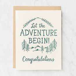 Graduation Cards | Paper Source New Job Card, Farewell Cards, Let The Adventure Begin, Grad Cards, Retirement Cards, Card Sayings, Card Sentiments, Graduation Card, Letterpress Cards