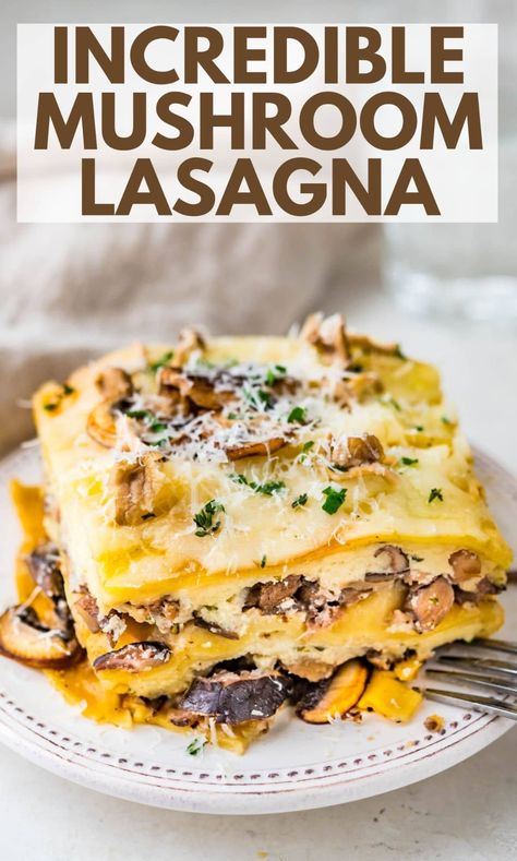 Lunch Lasagna, Lasagna Bechamel, Bolognese Lasagna, Mushroom Lasagna Recipe, Quick Lasagna, Lasagna Easy, Delicious Lasagna, Vegetarian Lasagna Recipe, Lasagna Bolognese