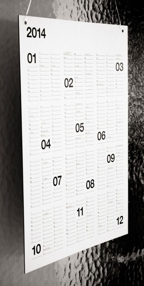 Graphic Design Magazine, Simple Calendar, Creative Calendar, 달력 디자인, Calendar Layout, Calendar Poster, Helvetica Neue, Unique Calendar, Printable Calendar Template