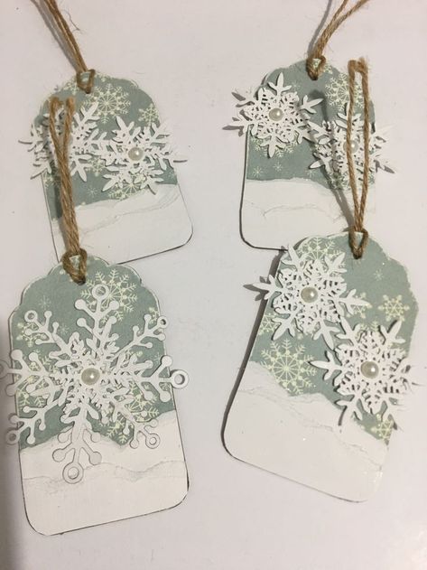 Christmas Tags Snowflake Tags, Christmas Tags Handmade, Snowflake Gift Tags, Xmas Gift Tags, Homemade Tags, Christmas Gift Tags Diy, Christmas Gift Tags Handmade, Xmas Tags, Tag Ideas