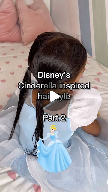 Nancy Amery on Instagram: "Bibbidi bobbidy boo 👑   I had 2 ideas for Cinderella so here’s a part 2.  Which do you prefer?  Make sure you save this one for later and see my grid for a whole week of Disney hair inspo.  #disneyhair #disneyprincesshair #crownbraid #girlshairstyles #simplegirlshairstyles #1minutehair #toddlerhairstyles" Easy Cinderella Hair, How To Do Cinderella Hair, Cinderella Bun Tutorial, Cinderella Hair Styles, Toddler Princess Hairstyles, Cinderella Inspired Hair, Princess Hair Styles For Kids, Cinderella Bun Hairstyle, Kids Princess Hairstyles