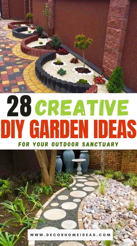 best striking garden diy projects Beginning Gardening, Outdoor Design Ideas, Garden Diy Projects, Diy Garden Ideas, Fire Pit Landscaping, Gardening Projects, Outdoor Sanctuary, Outdoor Patio Ideas, Backyard Paradise