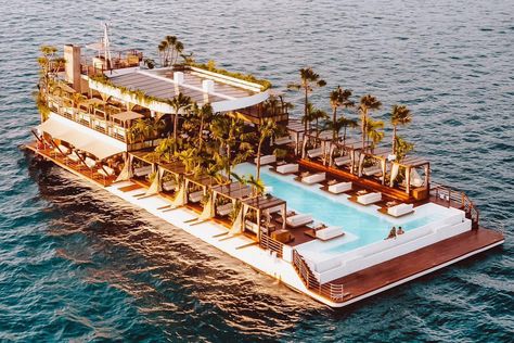 Luxury Beach Club Aesthetic, Boat Club Architecture, Tao Beach Club Vegas, Phuket Beach Club, Yacht Beach Club, Khao Yai National Park, Party Barge, Stella Island Luxury Resort & Spa, Party Zone