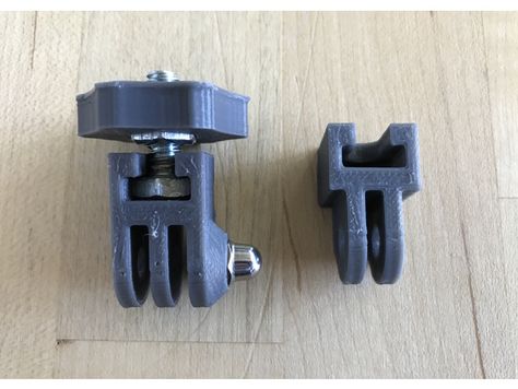 GoPro to tripod mount adaptor by kellyegan - Thingiverse Gopro Mount, Drukarka 3d, Action Camera, Selfie Stick, Tripod, Gopro, 3d Printer, 3d Printing