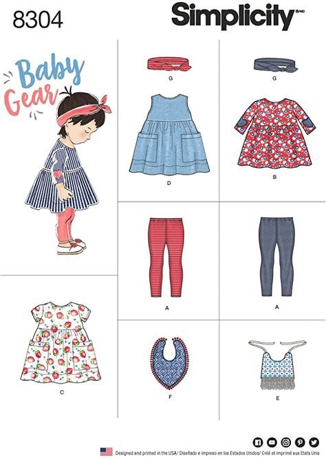 Pinafore Dress Pattern, Toddler Dress Patterns, Diy Sy, Toddler Leggings, Baby Sewing Patterns, Couture Mode, Simplicity Sewing