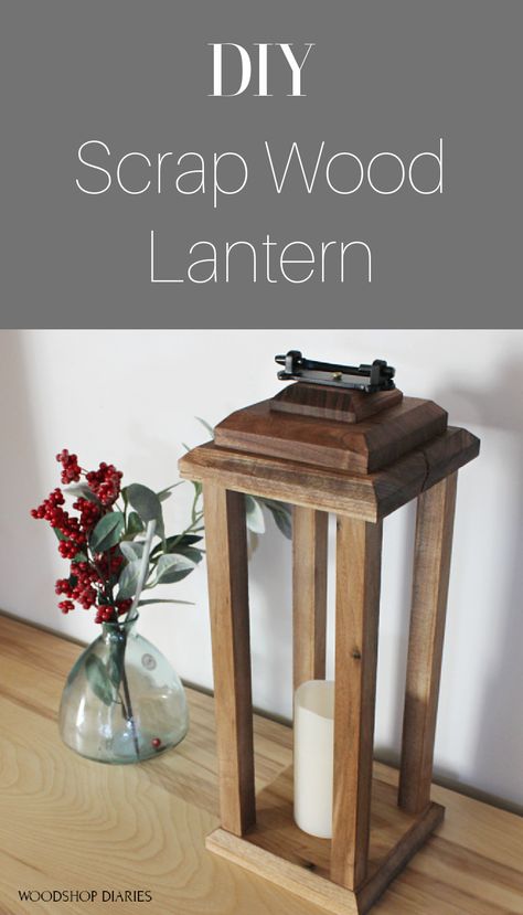 Diy Woodworking Gifts, Diy Wood Lanterns, Wood Lantern Diy, Diy Wooden Lantern, Wooden Lanterns Diy, Diy Wooden Candle, Wood Candle Lantern, Wooden Candle Lanterns, Diy Scrap Wood