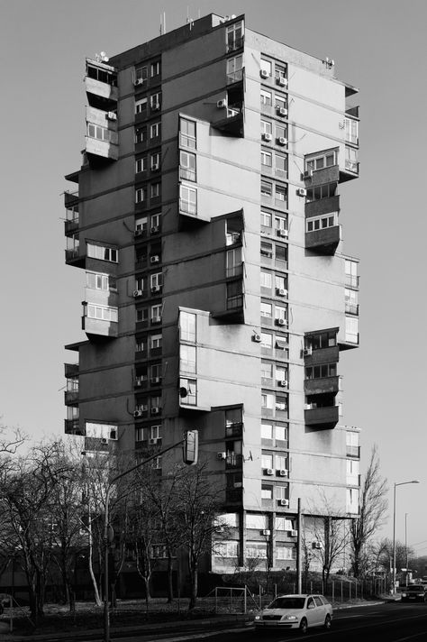 Best Modernist and Brutalist Architecture in Belgrade – Fubiz Media Belgrade Map, Architecture Mapping, Brutalism Architecture, Unusual Buildings, Skyscraper Architecture, 3d Architecture, Brutalist Architecture, Minimalist Architecture, Brutalism