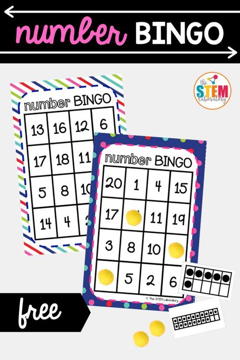 Number Bingo is a fun way to work on number recognition, counting and subitizing. Kids will love playing this game in a math center, small group or homeschool activity! Perfect for kids who has mastered number 1-10 and are ready to take on the tricky teens! #numberbingo #mathgame #mathcenters #numbersense Teen Numbers Kindergarten, Number Bingo, Candy Math, Stem Activities Kindergarten, Number Recognition Activities, Math Bingo, Math Valentines, Math Centers Kindergarten, Teen Numbers