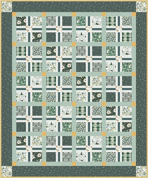 BEST IN SHOW - SAGE AND GINGER | Dear Stella - Unique Fabric Brand with Modern Style | www.dearstelladesign.com Sage Green Quilt, Green Quilts, Springtime In Paris, Fun Quilt, Plaid Quilt, Green Quilt, Unique Fabric, Wall Quilts, Coastal Beaches