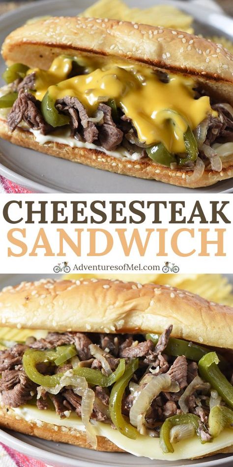 lexesnextdoor ✨ Philly Cheese Steak Sandwich Recipe, Homemade Philly Cheesesteak, Cheese Steak Sandwich Recipe, Steak And Cheese Sub, Best Philly Cheesesteak, Steak Mushrooms, Cheesesteak Sandwiches, Philly Cheese Steak Sandwich, Cheesesteak Sandwich