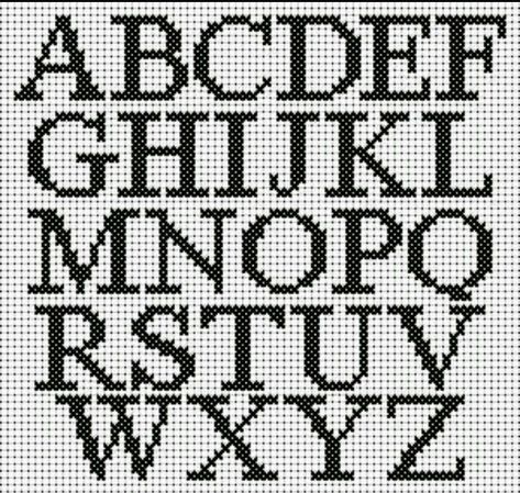 Cross Stitch Letter Patterns, Plastic Canvas Letters, Cross Stitch Alphabet Patterns, Cross Stitch Fonts, Swedish Weaving, Cross Stitch Letters, Cross Stitch Tree, Hand Lettering Alphabet, Pola Kristik