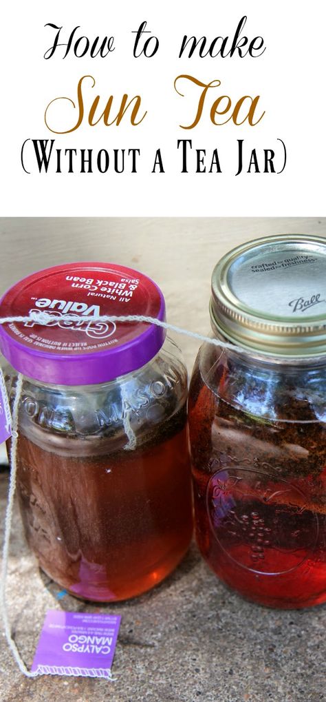 Love sun tea? You can make it in a few hours -- even without a sun tea jar! Sun Tea Recipes, Sun Tea Jar, Making Iced Tea, Healty Dinner, Sun Tea, Brew Tea, Summertime Drinks, Summer Drink Recipes, Refreshing Summer Drinks