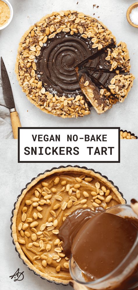 Vegan Snickers, Patisserie Vegan, Vegan Baking Recipes, Raw Vegan Desserts, Plant Based Desserts, Vegan Bakery, Desserts Vegan, Vegan Dessert Recipes, Vegan Treats