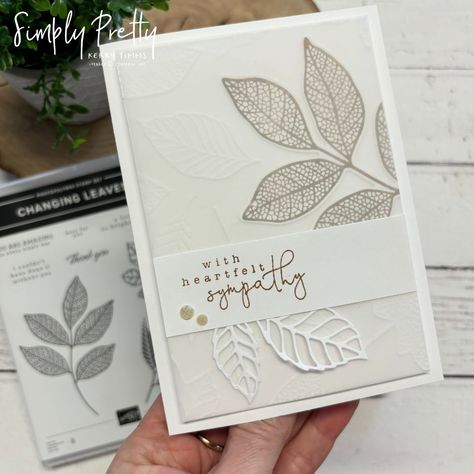 The Changing Leaves bundle is so versatile… Stampin Up Changing Leaves Card Ideas, Changing Leaves Su, Stampin Up Sympathy Cards 2024, Stampin Up Changing Leaves Bundle, Seal Of Approval Stampin Up Cards, Su Changing Leaves Cards, Su Changing Leaves, Stampin Up Changing Leaves Cards, Changing Leaves Stampin Up Cards