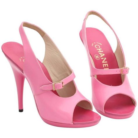 Preowned 1995 Vintage Chanel Claudia Schiffer Pink Sandal Shoes ($1,499) ❤ liked on Polyvore featuring shoes, sandals, pink, chanel shoes, chanel footwear, pink sandals, pre owned shoes and chanel Caged Shoes, Shoes Chanel, Dr Shoes, Chanel Pink, Caged Heels, Pink Chanel, Sandal Shoes, Claudia Schiffer, Pink Sandals