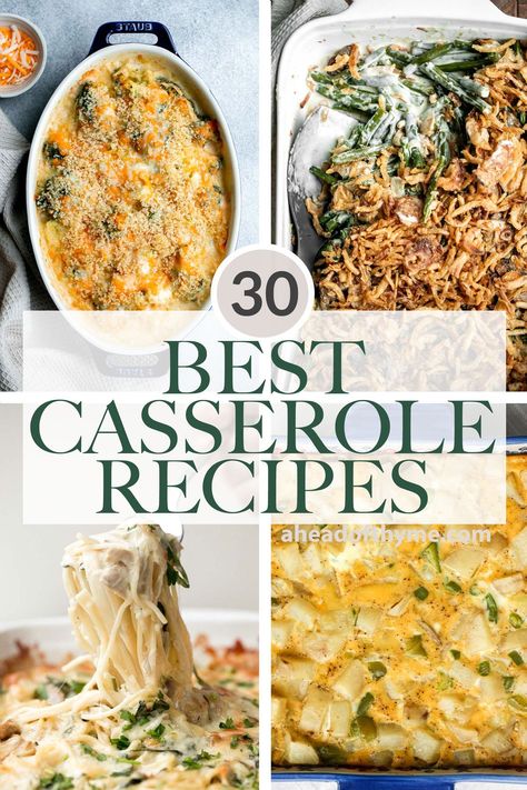 30 Best Casserole Recipes Throw In The Oven Dinner, Top Casserole Recipes, Best Casserole Recipes, Baked Ziti With Chicken, Hawaiian Crockpot, Best Casserole, Favorite Casserole Recipes, Casserole Side Dishes, Meat Lasagna