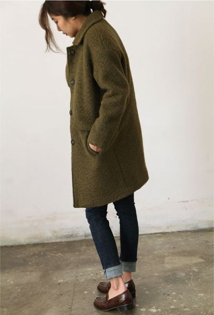 Mode Casual, Cooler Look, Looks Street Style, Green Coat, Winter Mode, Mode Inspo, 가을 패션, Mode Inspiration, Fall Winter Outfits