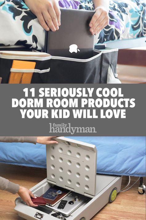 College Dorms Ideas Minimalist, Dorm Hanging Hacks, Dorm Room Gifts For Guys, Boys Dorm Desk, Cool Dorm Room Ideas Minimalist, Dorm Room Boys Ideas, Tv Stand For Dorm Room, Lock Box For Dorm, Dorm Room Must Haves For Guys