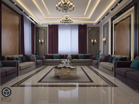 Mjles Regal on Behance Drawing Room Ceiling Design, Marble Flooring Design, Interior Ceiling Design, Pop False Ceiling Design, House Ceiling Design, Ceiling Design Living Room, Ceiling Design Modern, Luxury Living Room Design, Bedroom False Ceiling Design