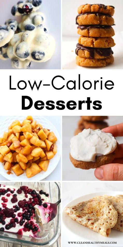 These low-calorie dessert recipes actually taste good and will satisfy your sweet tooth in the best possible way for your health. Easy Healthy Desserts With Oats, 300 Calorie Desserts, Low Calorie Pastry Recipe, Low Fat Dessert Recipes For Gallbladder, Low Cholesterol Desserts Healthy Recipes, Low Calorie Sweet Snacks Easy, Dessert Under 100 Calories, Low Calorie Dessert Recipes Easy, Low Calorie Low Carb Desserts