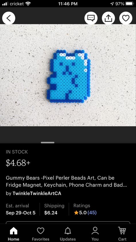 Gummy Bear Perler Beads, Ironing Beads, Kandi Inspo, Stitch Stuff, Pixel Beads, Diy Perler Bead Crafts, Beads Designs, Beads Ideas, Fun Sleepover Ideas