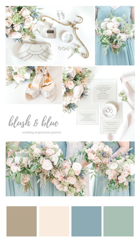 Sea Glass Wedding Colors Flowers, Castle Wedding Color Palette, Seaglass Blue Wedding, Destination Wedding Colours, Coastal Wedding Colors Colour Palettes, Blue Pink Green Wedding Colors, Periwinkle Blue Wedding Colour Palettes, Castle Wedding Color Scheme, Seafoam And Sky Blue Wedding