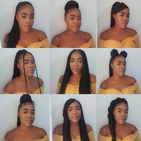 Hat With Knotless Braids, Different Ways To Wear Braids, Ways To Wear Your Knotless Braids, How To Wear Knotless Braids, Styles To Wear Knotless Braids, How To Style Old Box Braids, Box Braid Styles Ways To Wear, Different Ways To Style Knotless Braids, Knotless Braids Hairstyles Updo