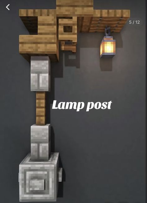 Minecraft Bell Stand, Minecraft Street Lights, Minecraft Street Lamp, Minecraft Lamp Post, Minecraft Lamp, Oak Lamp, Lightning Rod, Minecraft Plans, Light Pole