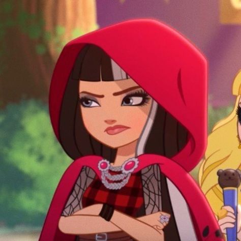 Cerise Hood Hear Me Out Cake Girl Characters, Hear Me Out Characters Girl, Cerise Hood Aesthetic, Katie Character, Cerise Hood Icon, Red Head Characters, Ever After High Cerise Hood, Red Characters, Little Red Riding Hood Costume