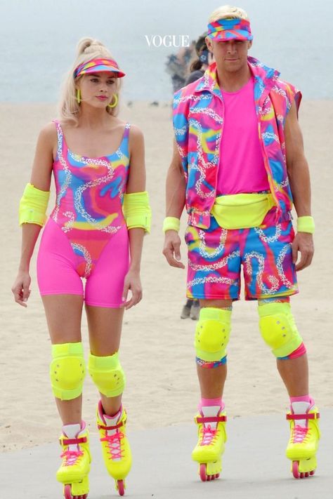 i found it guys!! my boyfriend and i will look so cute wearing these. 80's 80's halloween costume, ken and barbie, barbie movie outfits, ken barbie movie outfits, ken costume, ken and barbie costume, halloween costume, halloween costumes for couples, couples costume barbie and ken, 80s Workout Costume, Barbie And Ken Costume, 80s Halloween Costumes, The 80s Fashion, Cute Couples Costumes, Roller Skating Outfits, Barbie Halloween Costume, Barbie 80s, Plastic Fantastic