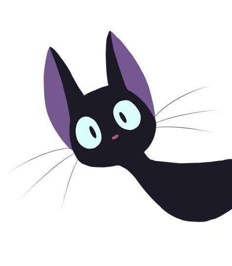 Jiji Cat Aesthetic, Jiji Kiki's Delivery Service Icon, Studio Ghibli Icons Aesthetic, Kiki's Delivery Service Icon, Jiji Kiki's Delivery Service, Kiki's Delivery Service, Delivery Service, Png Image, Black Cat