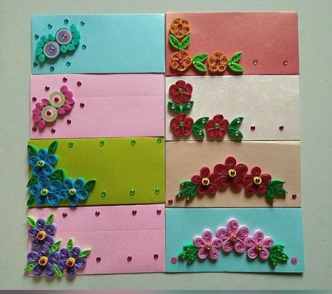 Quilling On Envelopes, Envolpes Design, Quilling Envelopes Design, Envolpes Ideas, Quilling Envelopes, Quilling Birthday Cards, Shagun Envelopes, Quilling Paper Art, Quilling Flower Designs