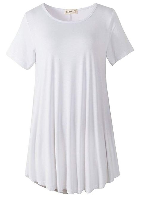 Tunic Tops For Leggings, Tunics With Leggings, Flowy Shirt, Short Sleeve Shirt Women, White Leggings, Plus Size Fashion For Women, Tunic Styles, Tunic Shirt, Online Fashion Stores