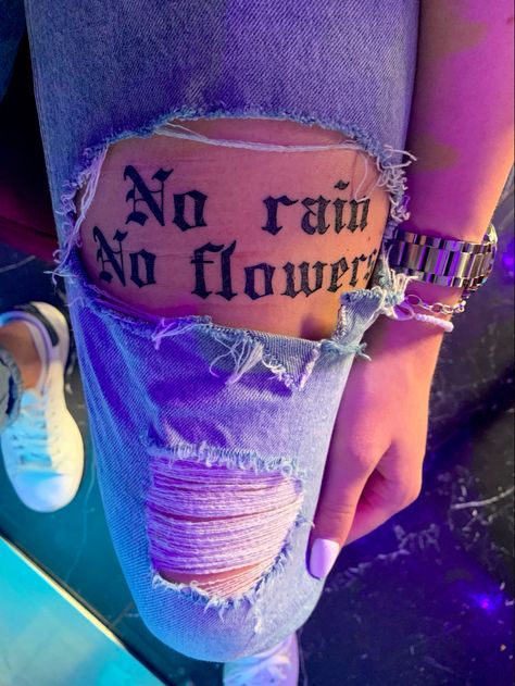 Loyalty Tattoo Designs For Women, Tough Girl Tattoos, Gangster Tattoos For Women, Badass Tattoos For Women, No Rain No Flowers Tattoo, Small Thigh Tattoos, Loyalty Tattoo, Cute Matching Tattoos, Stomach Tattoos Women