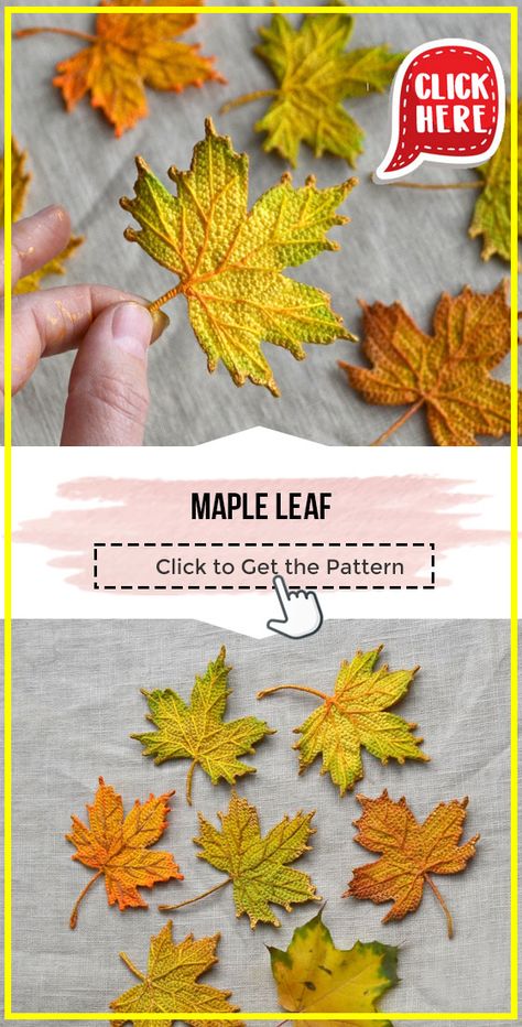 Crochet Maple Leaf, Crochet Fall Decor, Crochet Feather, Crochet Leaf, Pattern Leaf, Crochet Leaf Patterns, Fall Crochet Patterns, Crochet Plant, Crochet Leaves