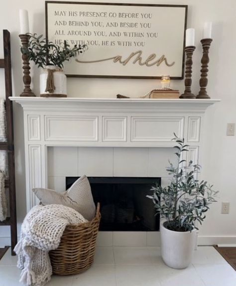 best fireplace decor ideas Modern Farmhouse Home Decor Living Room, Framed Art On Mantle, October Mantle Decor, Boho Modern Mantle Decor, Fire Places Ideas Living Room Cozy, Back Wall Decoration Ideas, Over Fireplace Decor Ideas Farmhouse, Beautiful Mantle Decor, Macrame Mantle Decor