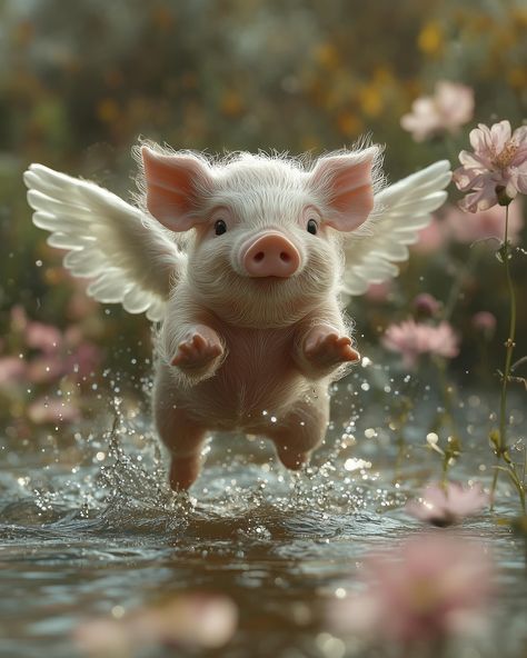 The flying pig 🐖 . . . . #realisticaiart #piglovers #pastelaesthetic #hyperrealismart #aigeneratedartwork #aigeneratedart #midjourneyaiartist #midjourneyaiart #mjaiart #generativeart #generativeartworks #glitterheaven Flying Pigs Art, Pigs Flying, Pig Tattoo, Flying Pigs, Pigs Fly, Pig Art, Pig Lovers, Flying Pig, Hyperrealism