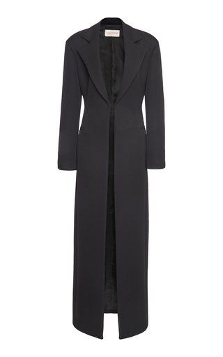 Valentino Coat, Valentino Black, 2023 Collection, Wool Blend Coat, Winter 2023, Fashion 2020, Tie Dress, Striped Knit, Dress Codes