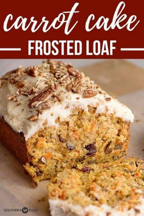 Moist Carrot Cake Loaf Recipe, Southern Living Carrot Cake, Paula Deen Carrot Cake, Carrot Cake Loaf Recipe, Carrot Cake Bread, Loaf Breads, Carrot Cake Loaf, Cake Loaf, Southern Plate