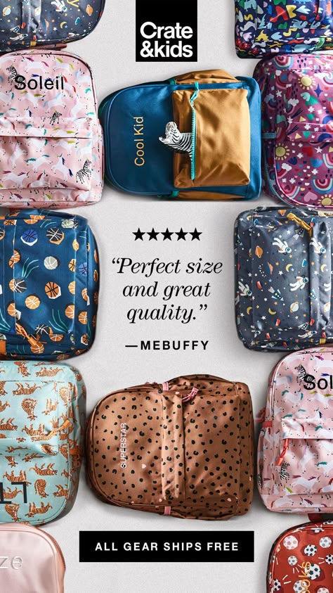 All new for backpacks: 16+ exclusive patterns in our sized-to-fit lineup of personalizable backpacks, lunch boxes & more. Pocket Journal Ideas Inspiration, Weekly Clothes Organizer, Lunch Boxes For School, Irish Earrings, Scrap Fabric Projects, Baby Momma, Science Activities For Kids, Toddler Backpack, Back To School Essentials