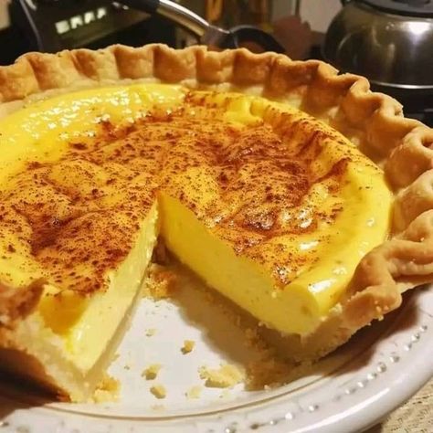 Old Fashion Egg Custard, Old Fashioned Egg Custard Pie Recipe, Egg Custard Pie Recipe, Egg Custard Recipes, Egg Custard Pie, Custard Pie Recipe, Egg Custard, Custard Recipes, Custard Pie