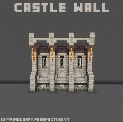 Minecraft 2 Player House, Wall Design Minecraft, Minecraft Wall Design, Minecraft Castle Walls, Minecraft Wall Designs, Minecraft Castle Blueprints, Minecraft Castle Designs, Build A Castle, Castle Layout